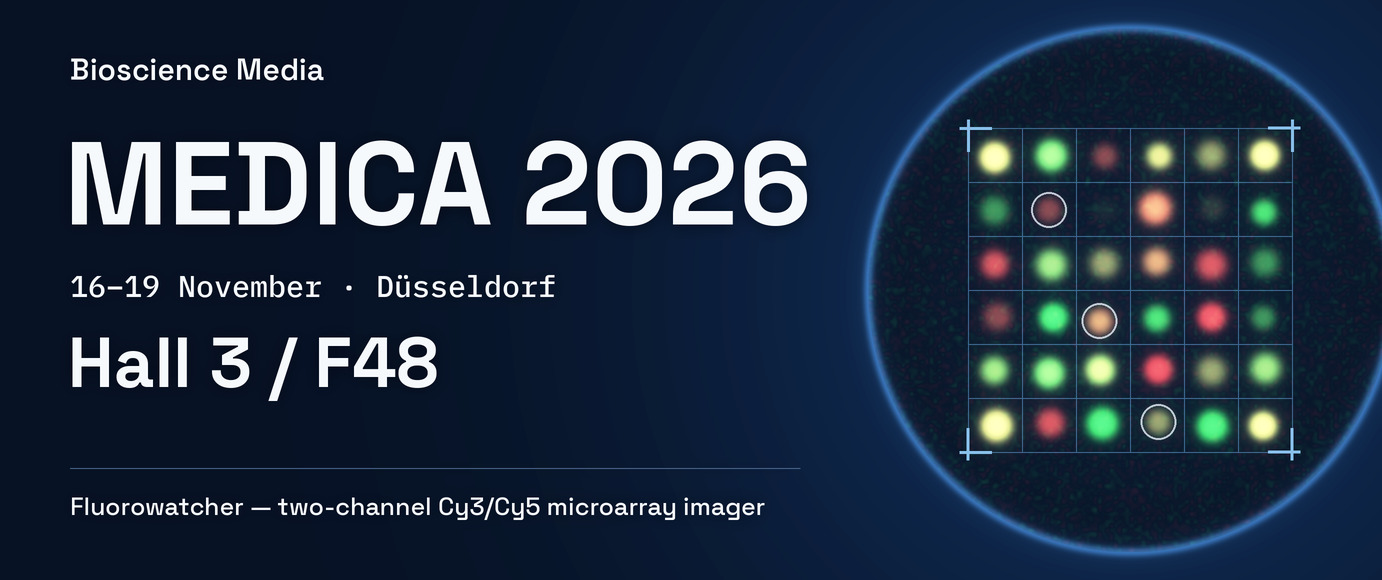 Bioscience Media at MEDICA 2026, Hall 3 / F48, 16–19 November, Düsseldorf